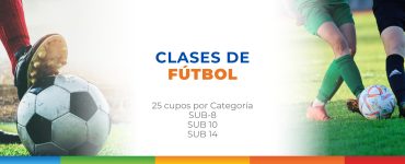 Banner explicando las clases de futbol